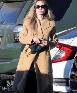 Angelina Jolie Los Feliz Camel Wool Coat