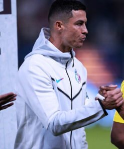 Al Nassr Tech Cristiano Ronaldo White Hooded Jacket