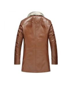 Lambskin Leather Sheepskin Long Coat