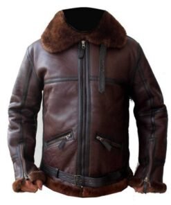 Coffmen Brown Leather Shearling Jacket