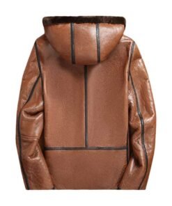 Mens Shearling Brown Sheepskin Leather Jacket