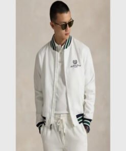 2025 US Open Linen White Bomber Jacket