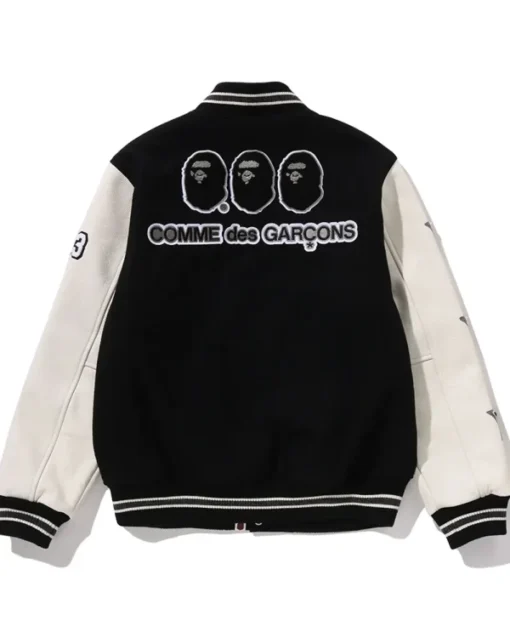 A Bathing Ape X Comme Des Garcons Osaka Varsity Jacket