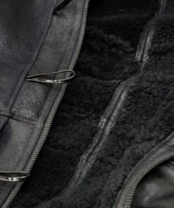 Mens Black Sheepskin Duffle Coat