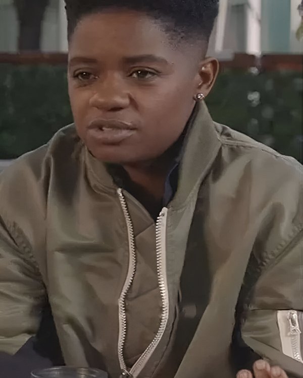 All American S06 Tamia Cooper Khaki Bomber Jacket All American S06 Tamia Cooper Khaki Bomber Jacket