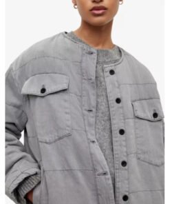 Bad Sisters S02 Eva Birthistle Grey Denim Liner Jacket