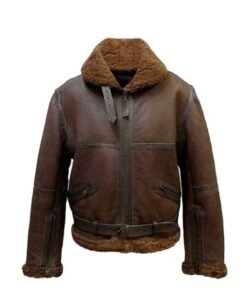 Mens B3 Aviator RAF Shearling Flight Bomber Jacket