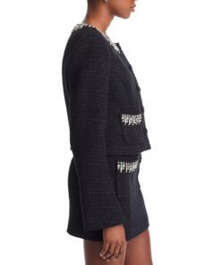 Abbott Elementary S04 Tatyana Ali Black Embellished Jacket
