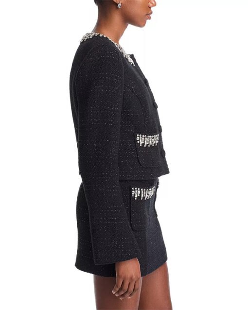 Abbott Elementary S04 Tatyana Ali Black Embellished Jacket