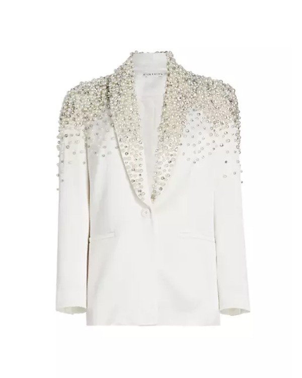 Abbott Elementary Sheryl Lee Ralph White Embellished Blazer Abbott Elementary Sheryl Lee Ralph White Embellished Blazer