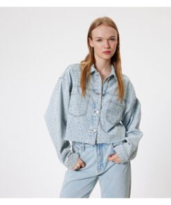 90 Day Fiance S11 Shekinah Embellished Crop Denim Jacket