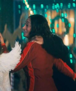 Candy Cane Lane 2023 Tracee Ellis Ross Maroon Jumpsuit