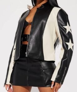 Beyond the Gates Rhonnirose Mantilla Star Leather Jacket