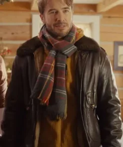 Ryan Carnes A Cherry Pie Christmas Leather Jacket