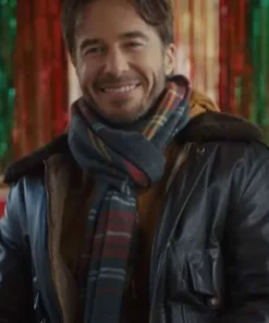 Ryan Carnes A Cherry Pie Christmas Leather Jacket