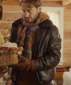 Ryan Carnes A Cherry Pie Christmas Leather Jacket