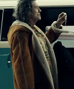 American Gods S03 Mr. Wednesday Brown Shearling Jacket