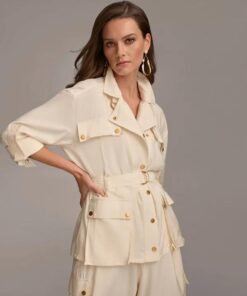 Beyond The Gates 2025 Tamara Tunie White Belted Jacket
