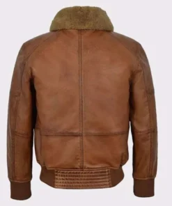 Men Aviator Brown Bomber Jacket