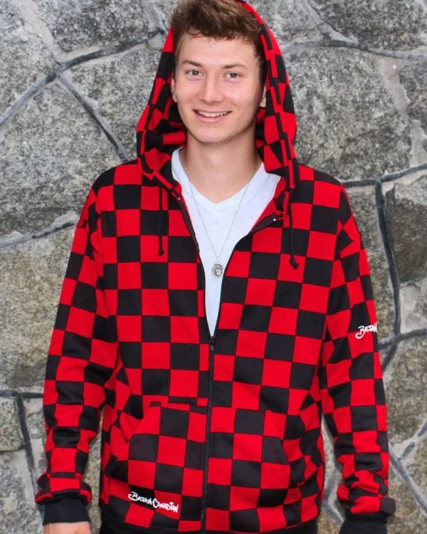 Bajan Canadian Checkered Hoodie Bajan Canadian Checkered Hoodie