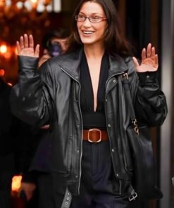 Bella Hadid Oversized Black Jacket