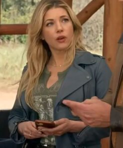 Big Sky S03 Katheryn Winnick Cropped Leather Jacket