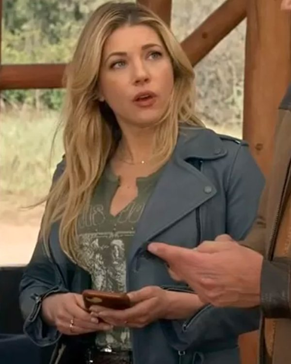 Big Sky S03 Katheryn Winnick Cropped Leather Jacket Big Sky S03 Katheryn Winnick Cropped Leather Jacket