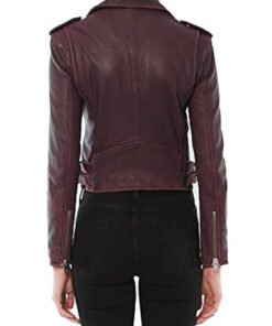 Big Sky S03 Katheryn Winnick Deep Plum Leather Jacket