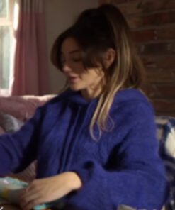 Brassic S07 Michelle Keegan Blue Knitted Hoodie