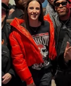 Caitlin Clark Red Puffer Jacket