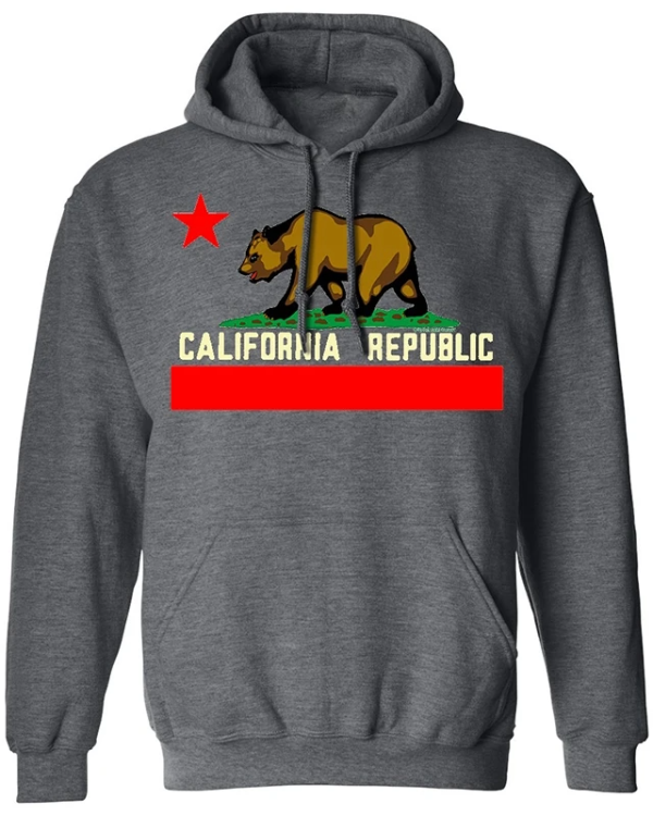 California Republic Pullover Grey Hoodie California Republic Pullover Grey Hoodie