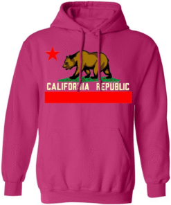 California Republic Pullover Pink Hoodie