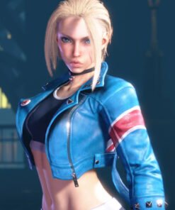 Cammy Street Fighter 6 Blue Biker Jacket