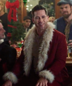 Catch Me If You Claus 2023 Luke Macfarlane Red Santa Coat
