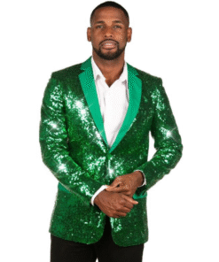 Christmas Green Sequin All Over Blazer 2025