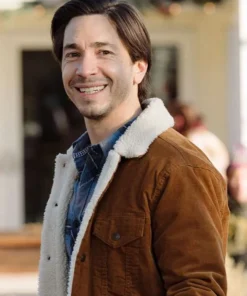Justin Long Christmas with the Campbells Brown Denim Jacket