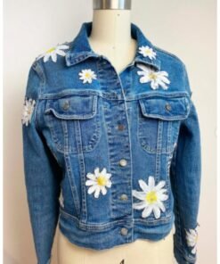 Beverly Hills 90210 Jennie Garth Daisies Applique Denim Jacket