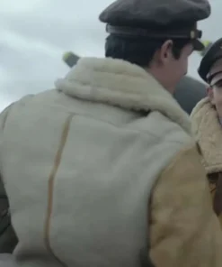 Callum Turner Masters of the Air B3 Bomber Leather Jacket