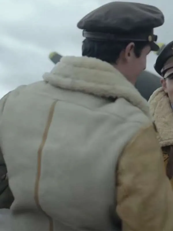 Callum Turner Masters of the Air B3 Bomber Leather Jacket Callum Turner Masters of the Air B3 Bomber Leather Jacket