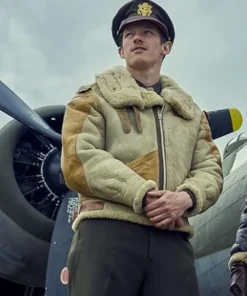 Callum Turner Masters of the Air B3 Bomber Leather Jacket