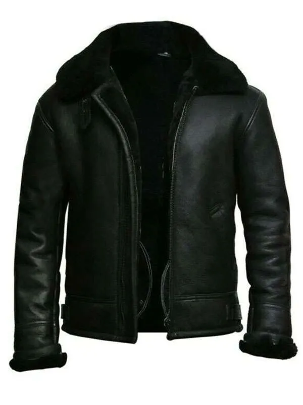 Men Black Aviator Jacket Men Black Aviator Jacket