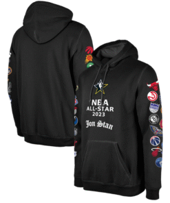 Men’s New Era Black 2023 Nba All-star Game X John Stan Pullover Hoodie