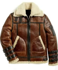 Stylish Brown Shearling B3 Bomber Leather Jacket