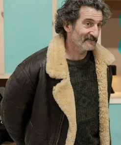 Luis Zahera Old Dog New Tricks Brown Shearling Jacket