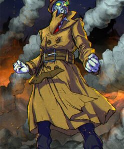 Q Street Fighter Beige Trench Coat