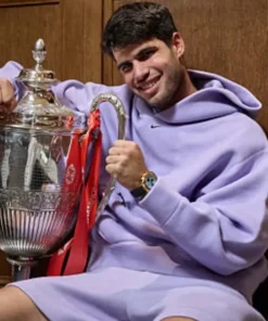 Carlos Alcaraz 2025 Queen’s Club Final Purple Hoodie
