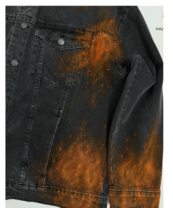 The Life Of A Showgirl Hand Painted Denim Jacket