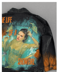 The Life Of A Showgirl Hand Painted Denim Jacket