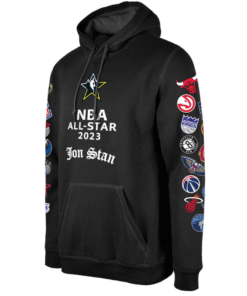 Men’s New Era Black 2023 Nba All-star Game X John Stan Pullover Hoodie