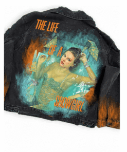 The Life Of A Showgirl Hand Painted Denim Jacket